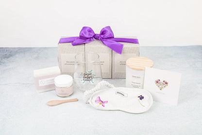 Luxury Spa Gift Box – Natural Self-Care Set with Candle, Wine Glass & Relaxation Essentials