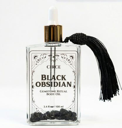 Obsidian Ritual Body Oil – Protection & Grounding Glow (3.4 oz)