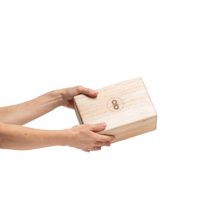 Single natural balsa wood yoga block displayed on a clean supplier background. — for Carpe Diem Dream