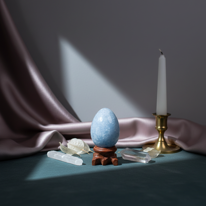 Blue Celestite Crystal Egg – Image 12 Bonus