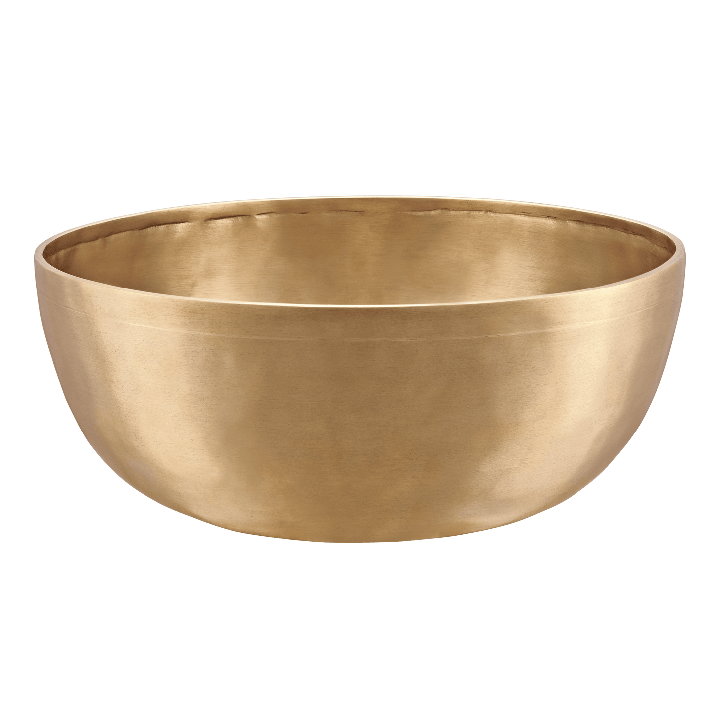 Large handcrafted bronze singing bowl with smooth matte finish displayed on a transparent background — for Carpe Diem Dream