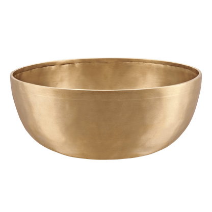 Large handcrafted bronze singing bowl with smooth matte finish displayed on a transparent background — for Carpe Diem Dream
