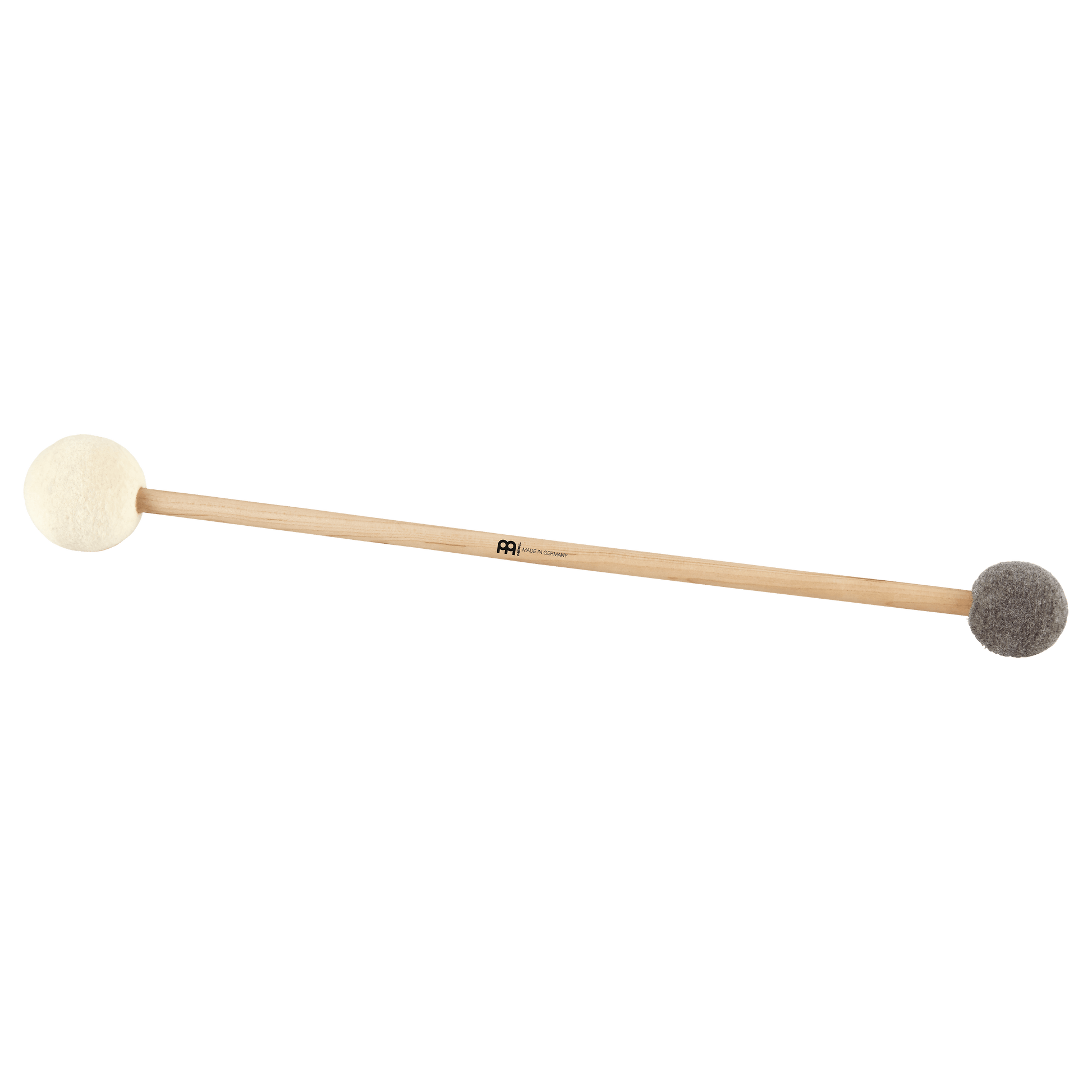 Double-headed felt singing bowl mallet with wooden handle displayed on a transparent background — for Carpe Diem Dream