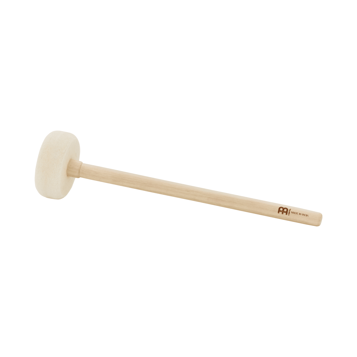 Large single-head felt singing bowl mallet with wooden handle displayed on a transparent background — for Carpe Diem Dream