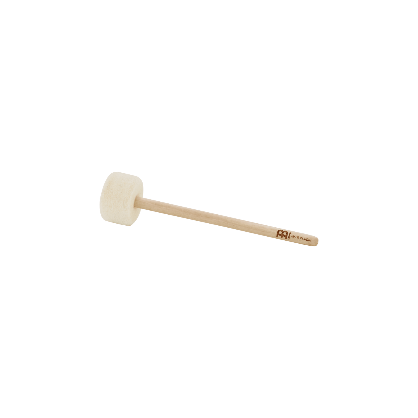 Medium single-head felt singing bowl mallet with wooden handle displayed on a transparent background — for Carpe Diem Dream