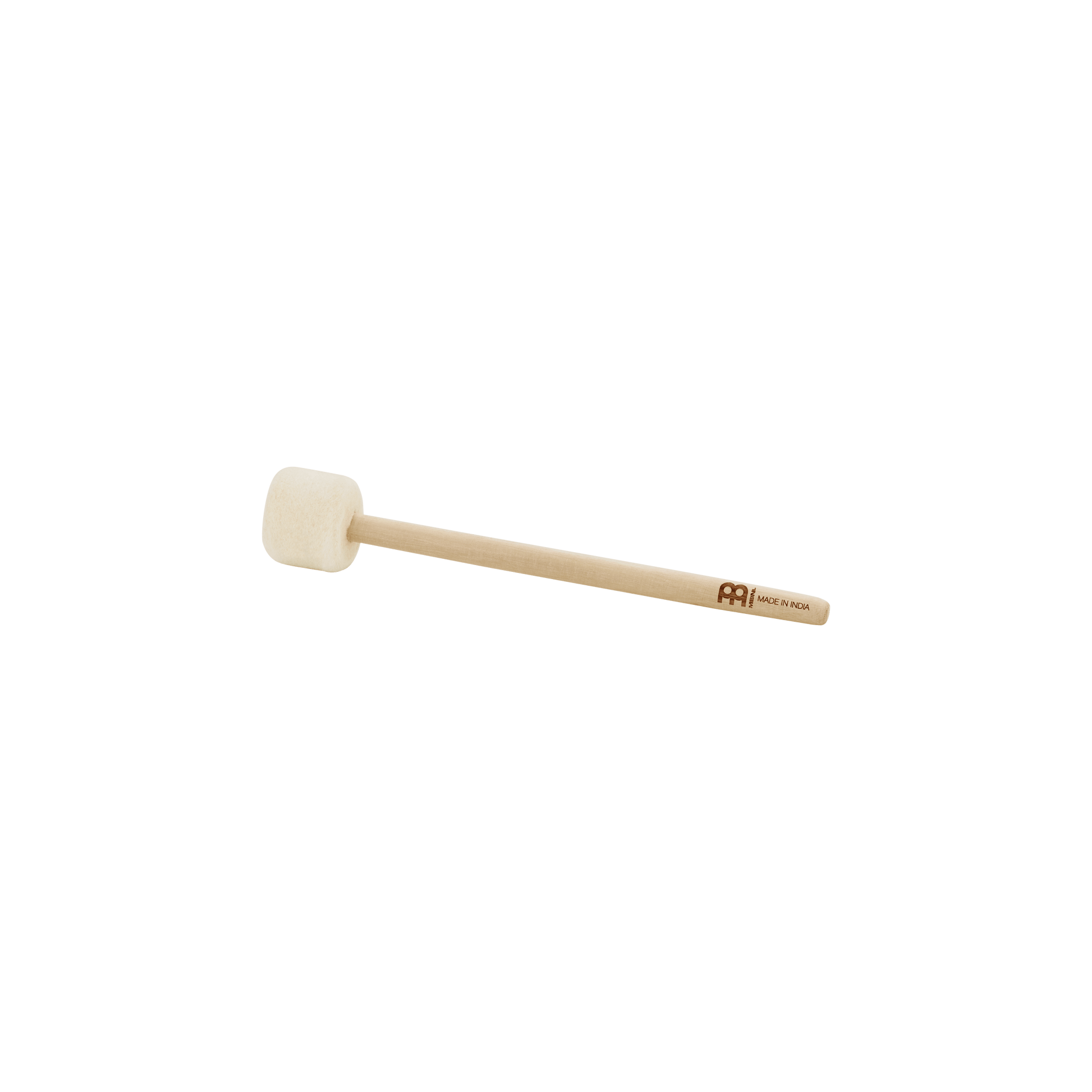 Small single-head felt singing bowl mallet with wooden handle displayed on a transparent background — for Carpe Diem Dream