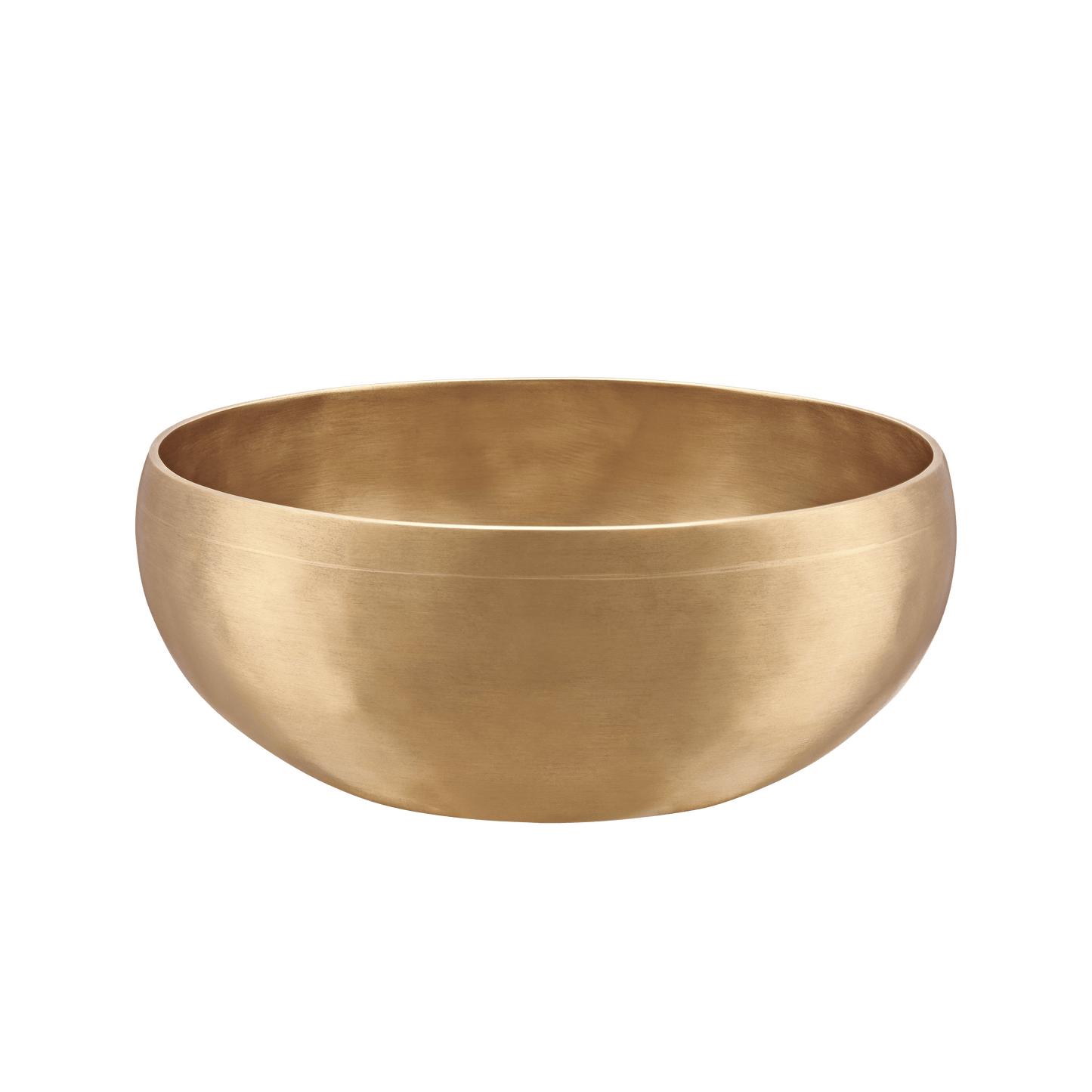 Medium handcrafted bronze singing bowl with smooth matte finish displayed on a transparent background — for Carpe Diem Dream