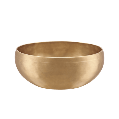 Medium handcrafted bronze singing bowl with smooth matte finish displayed on a transparent background — for Carpe Diem Dream