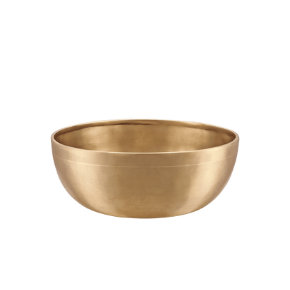 Small handcrafted bronze singing bowl with smooth matte finish displayed on a transparent background — for Carpe Diem Dream