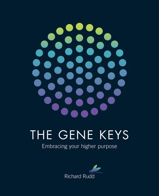 Cover of The Gene Keys: Embracing Your Higher Purpose by Richard Rudd featuring the Gene Keys symbol on a deep blue background. — for Carpe Diem Dream