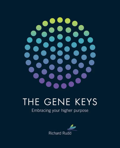 Cover of The Gene Keys: Embracing Your Higher Purpose by Richard Rudd featuring the Gene Keys symbol on a deep blue background. — for Carpe Diem Dream