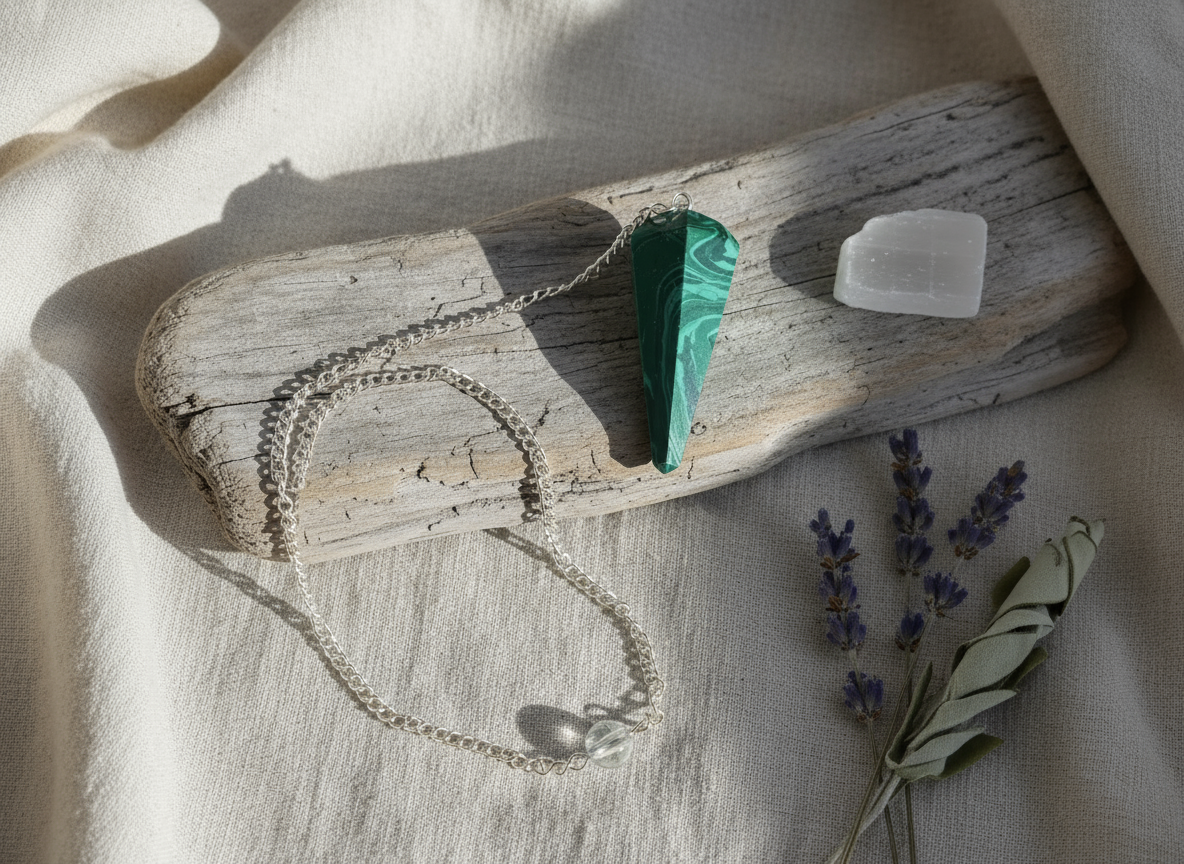 Malachite Pendulum - Natural Materials