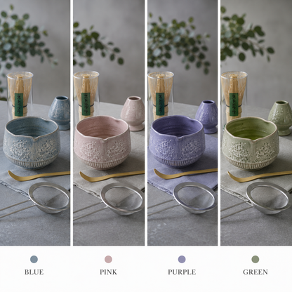 Matcha Ritual Set – Bamboo Whisk & Ceramic Tea Bowl