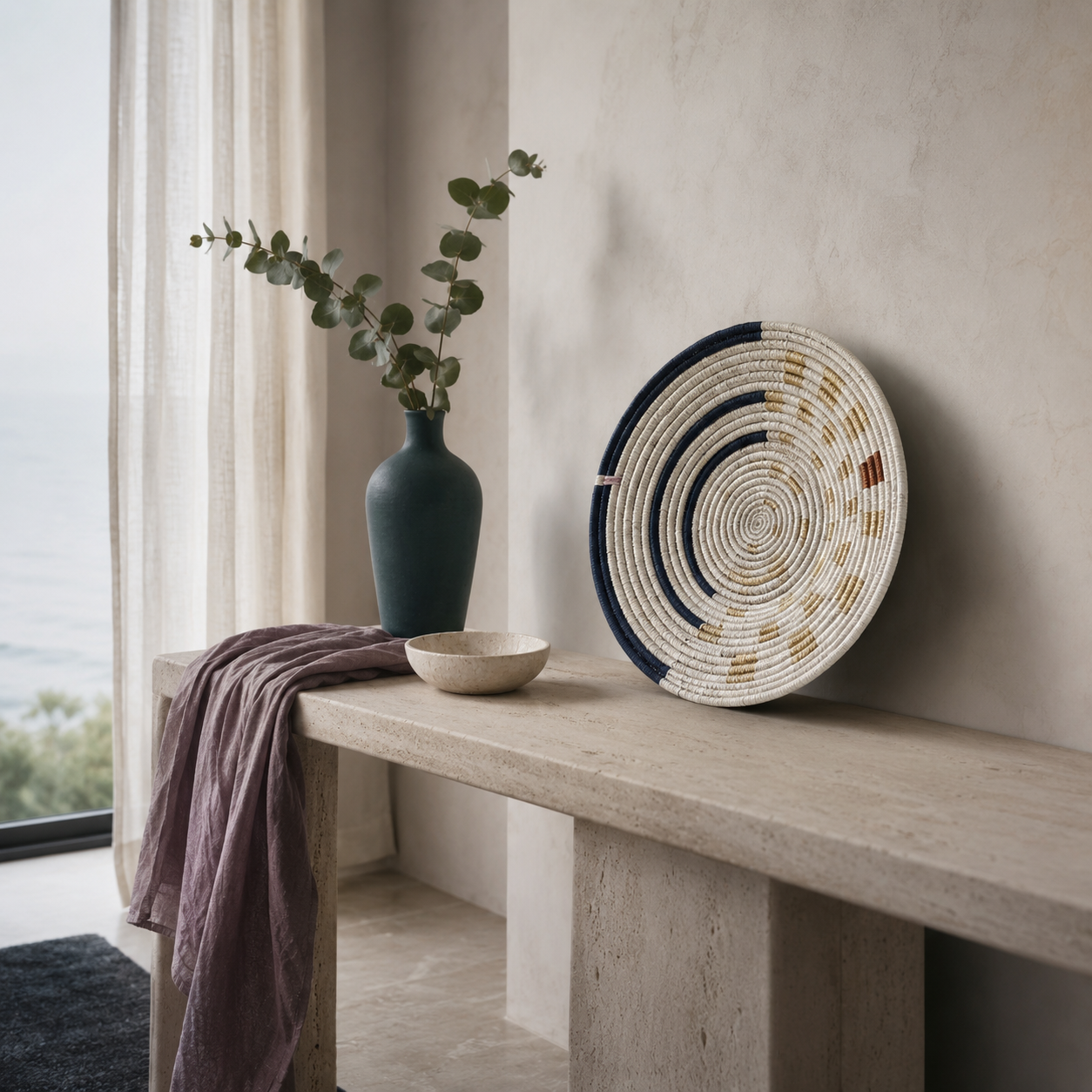 Moonrise Wall Basket | Handwoven Artisan Wall Décor