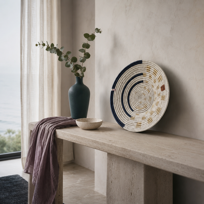 Moonrise Wall Basket | Handwoven Artisan Wall Décor