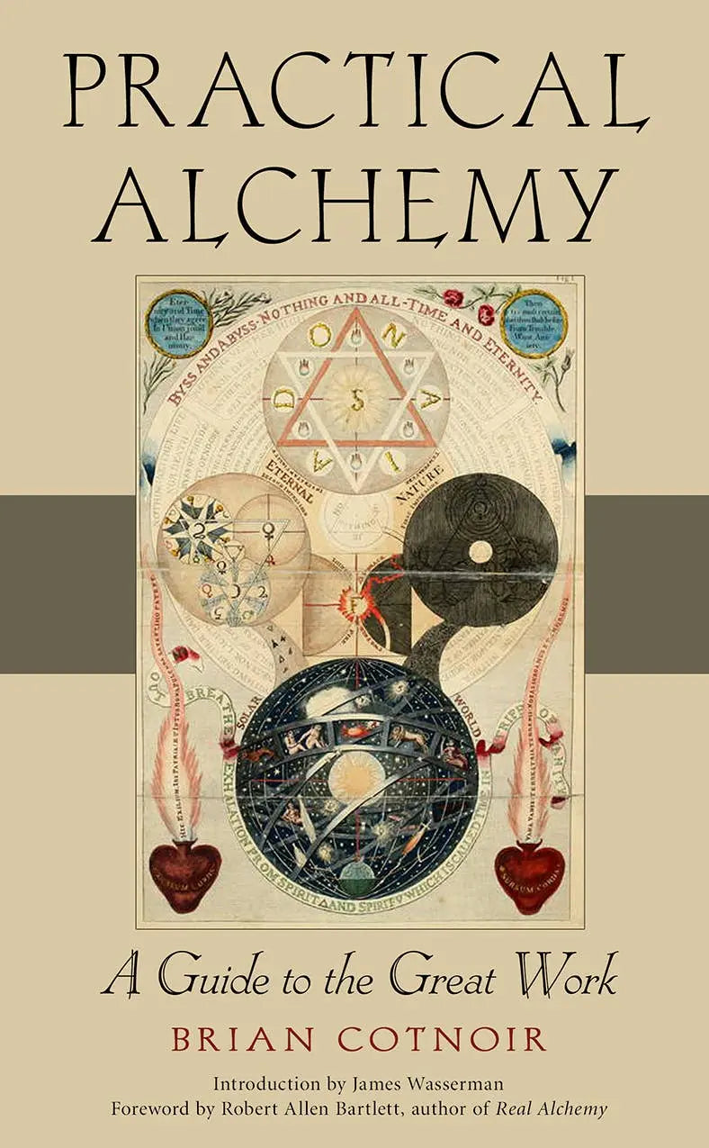 The paperback book Practical Alchemy featuring vintage alchemical artwork and serif typography displayed against a clean neutral background. — for Carpe Diem Dream