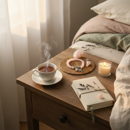 Rose Quartz Healing Crystal Set - Bedside Ritual Lifestyle