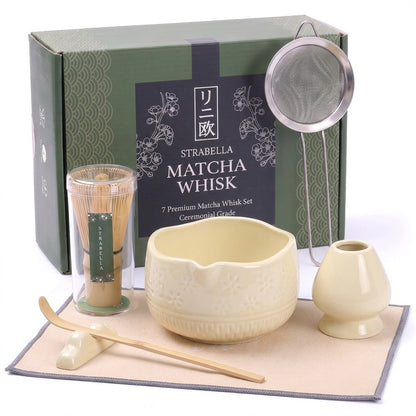 Matcha Ritual Set – Bamboo Whisk & Ceramic Tea Bowl