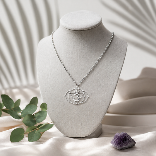 Third Eye Chakra Coin Necklace – Intuition & Insight