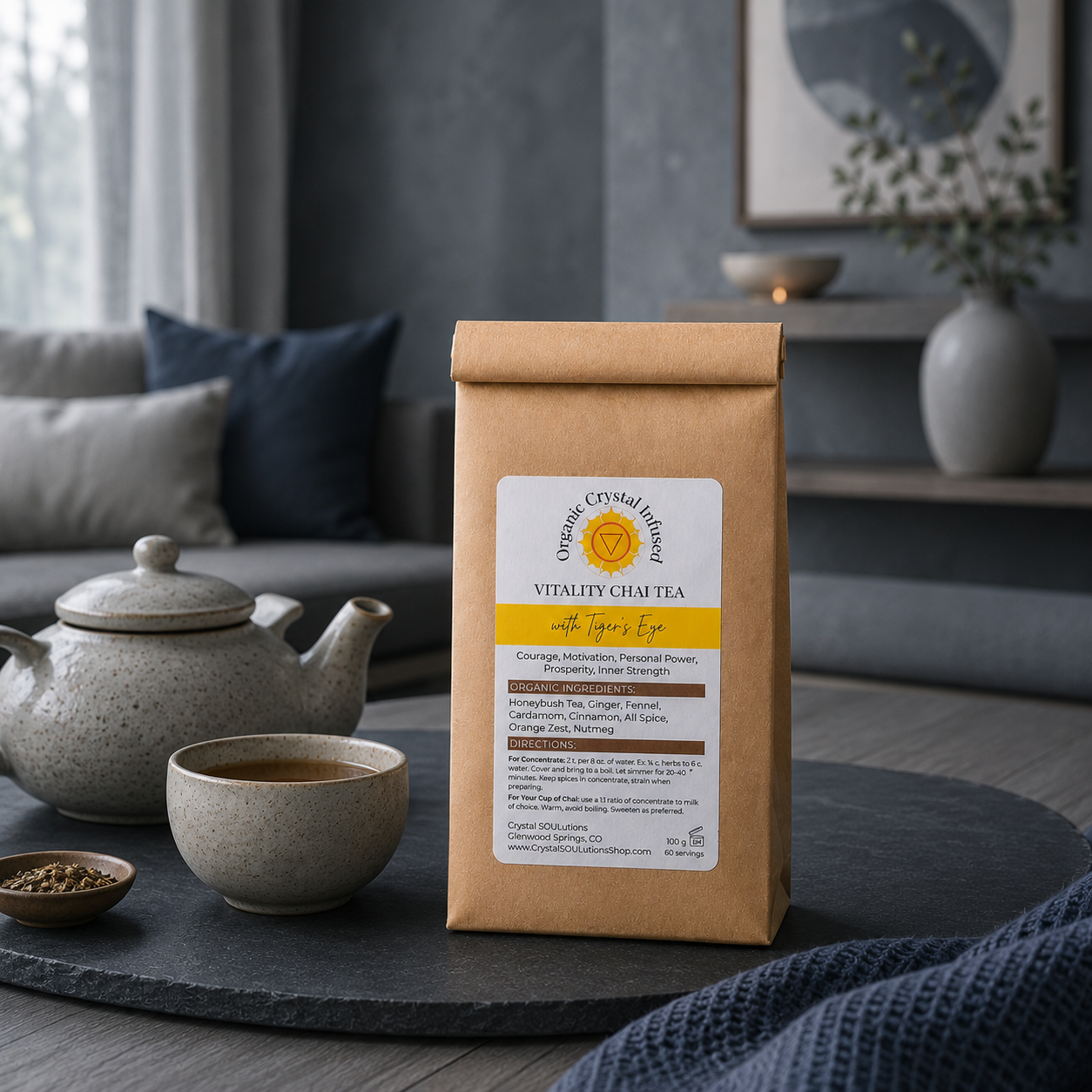 Tiger’s Eye Chai Ritual Tea — Organic Honeybush Spice Blend